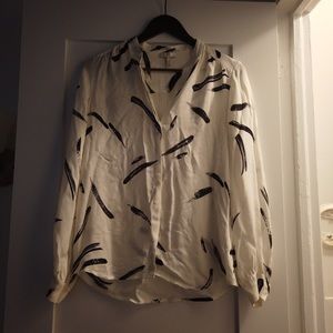 Joie feather pattern blouse